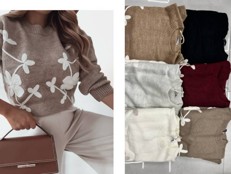 Swetry damskie Roz Standard, Mix Kolor .Paczka 10 szt